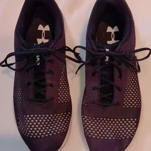 Under Armour Rapid Navy Blue Knit Athletic Shoes